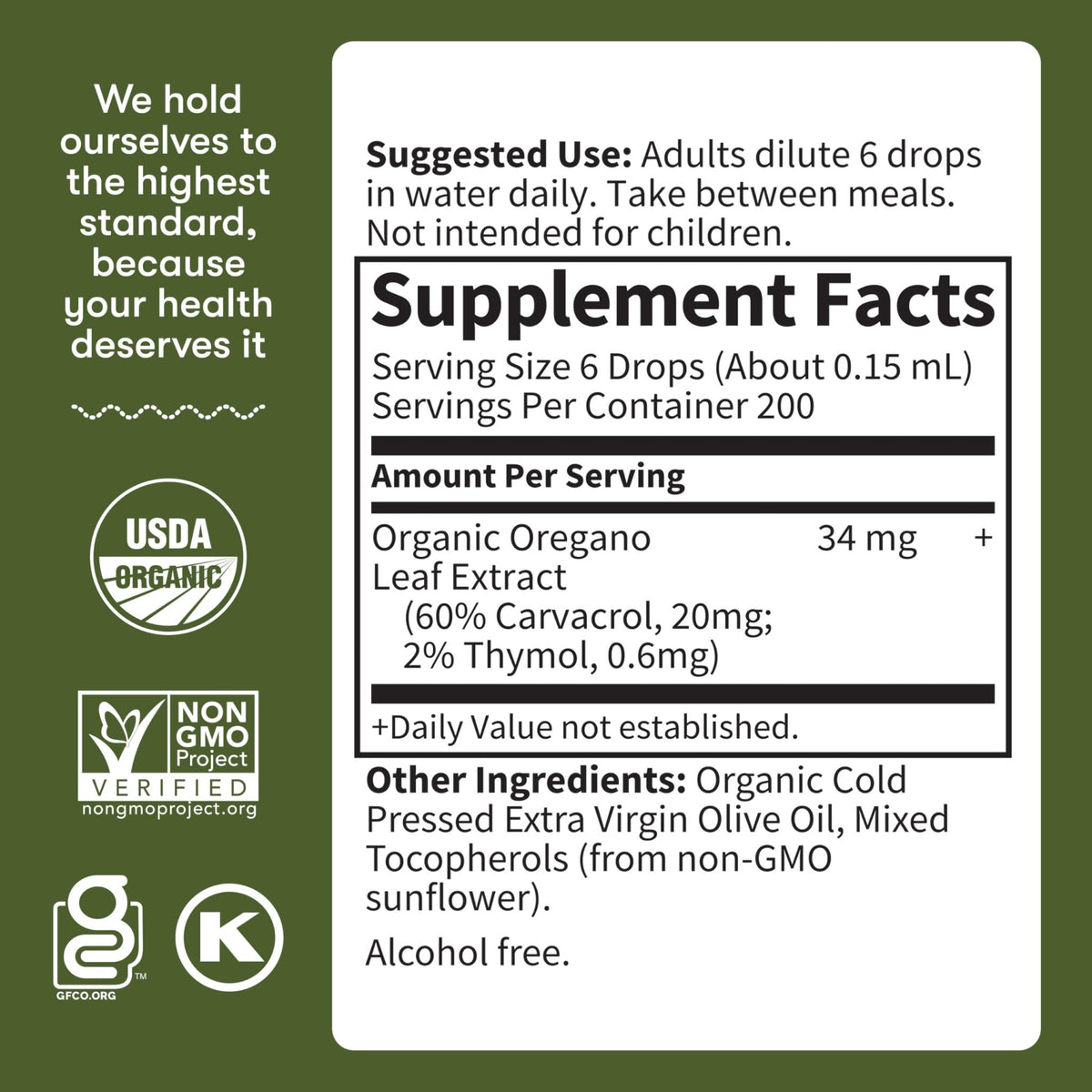Garden of Life Organics Oil of Oregano Seasonal Drops 1fl oz (30 mL) Liquid, Concentrated Plant Based Immune Support - Alcohol-Free, Organic, Non-GMO - FENGGESTORE20