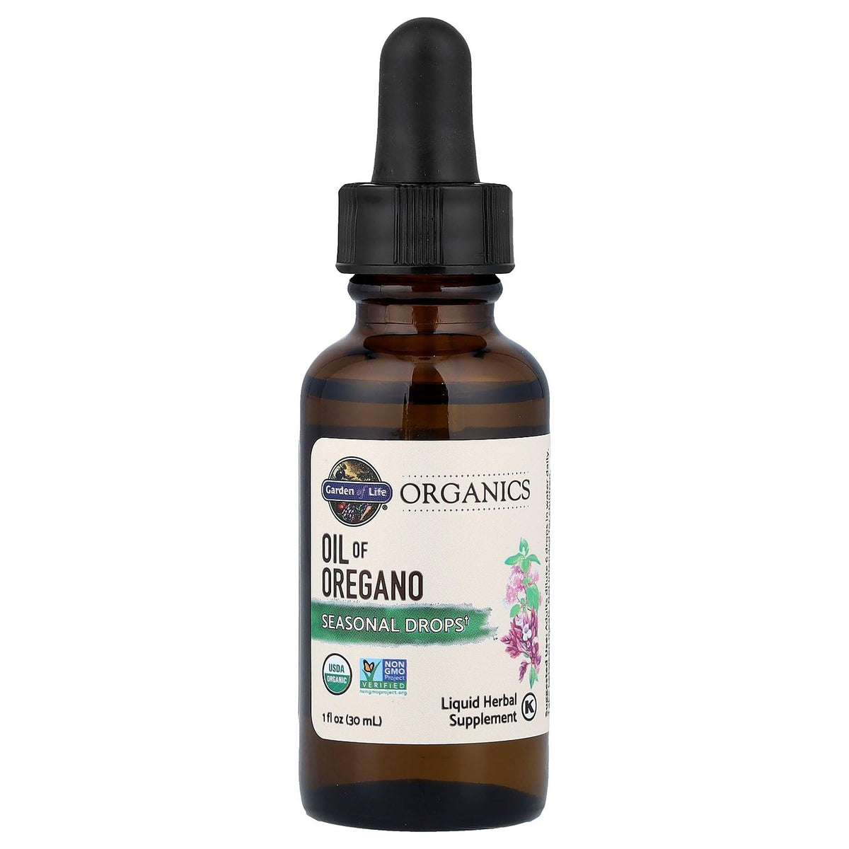 Garden of Life Organics Oil of Oregano Seasonal Drops 1fl oz (30 mL) Liquid, Concentrated Plant Based Immune Support - Alcohol-Free, Organic, Non-GMO - FENGGESTORE20