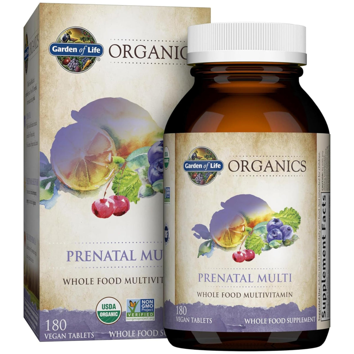 Garden of Life Organics Prenatal Multivitamin with Folate, B6, B12, D3 & Iron – Prenatal Vitamins for Women with Energy Metabolism Support for Healthy - FENGGESTORE20