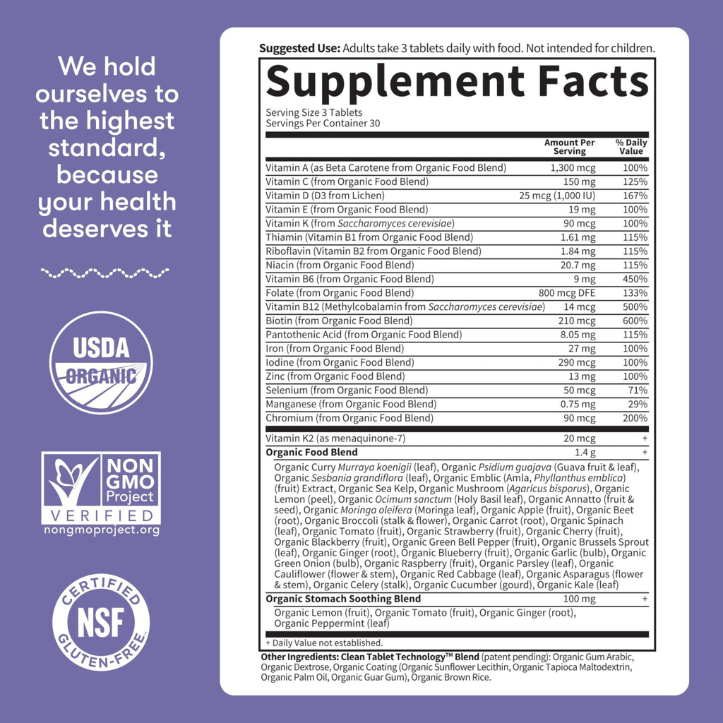 Garden of Life Organics Prenatal Multivitamin with Folate, B6, B12, D3 & Iron – Prenatal Vitamins for Women with Energy Metabolism Support for Healthy Fetal Development - FENGGESTORE20
