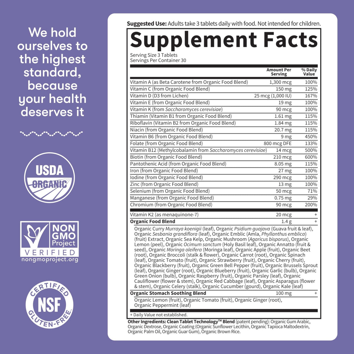 Garden of Life Organics Prenatal Multivitamin with Folate, B6, B12, D3 & Iron – Prenatal Vitamins for Women with Energy Metabolism Support for Healthy Fetal Development - FENGGESTORE20