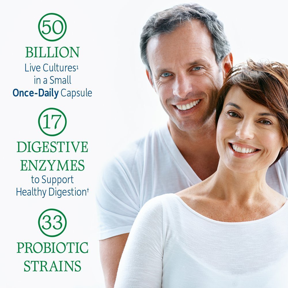 Garden of Life Probiotics for Women and Men - Raw Probiotics Colon Care 50 Billion CFU and Enzymes, Shelf Stable Once Daily Acidophilus Probiotic for Regularity - FENGGESTORE20