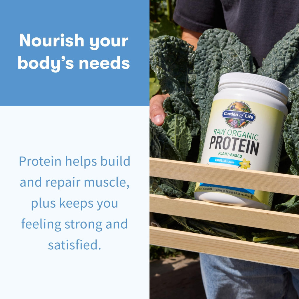 Garden Of Life Protein Powder, Vegan Protein Powder, Bcaa, Probiotics & Digestive Enzymes, Gluten & Lactose Free, Vanilla, 23.28 Ounce - FENGGESTORE20