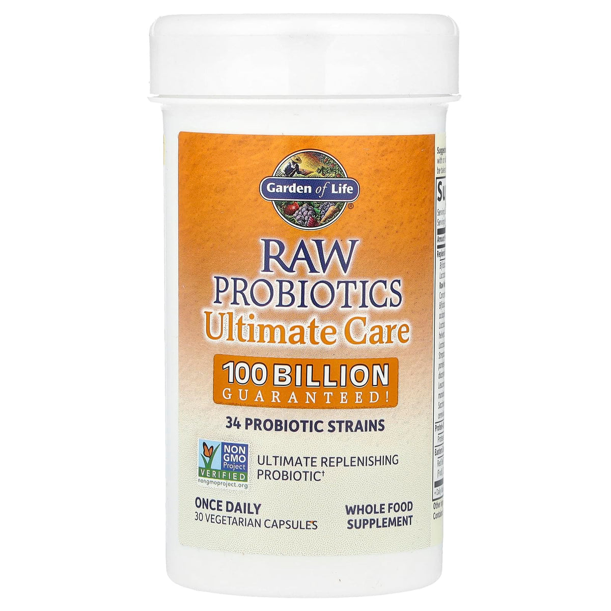 Garden of Life Raw Probiotics for Women and Men with Digestive Enzymes, 100 Billion CFU, Clinically Studied Strains, Shelf Stable, 30 Capsules - FENGGESTORE20