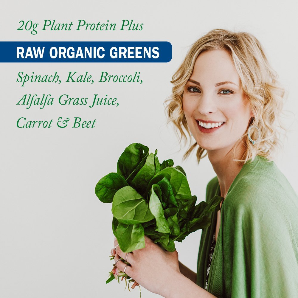 Garden of Life Raw Protein & Greens Vanilla Protein Powder – 20g Plant Based Greens Powder, Probiotics & Enzymes, Post-Workout Recovery, Vegan, Gluten-Free, Non-GMO, 20 Servings - FENGGESTORE20
