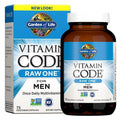 Garden of Life Vitamin Code Raw One for Men, Once Daily Multivitamin, 75 Capsules, One a Day Mens Vitamins Plus Fruit, Veggies & Probiotics for Mens Health - FENGGESTORE20