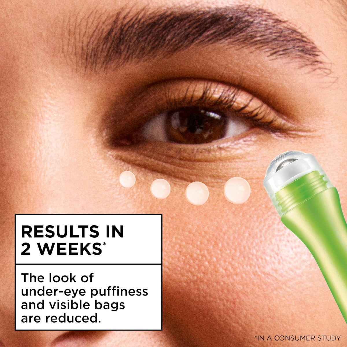Garnier Clearly Brighter Anti-Puff Eye Roller, Dark Circles Under Eye Treatment with Caffeine and Vitamin C, 0.5 Fl Oz (15mL) - FENGGESTORE20