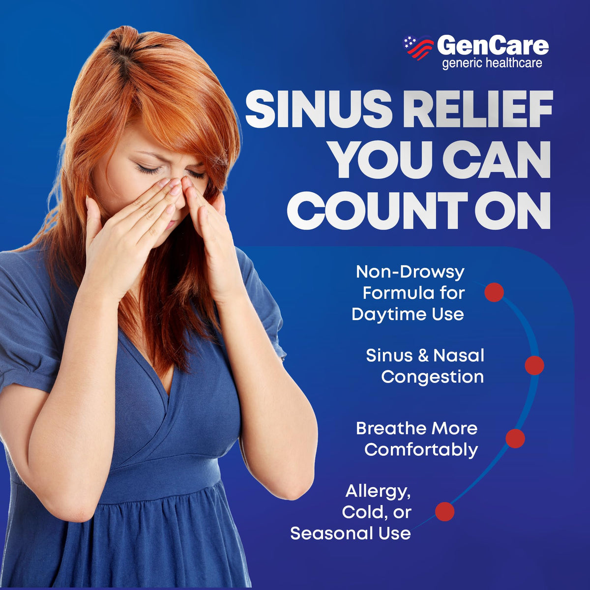 GenCare Nasal Decongestant PE – Phenylephrine HCl 10mg Tablets (Bulk 300 Count) Non-Drowsy Sinus Pressure Relief & Nasal Congestion Relief, Stuffy Nose Decongestants for Adults – Compare to Sudafed PE - FENGGESTORE20