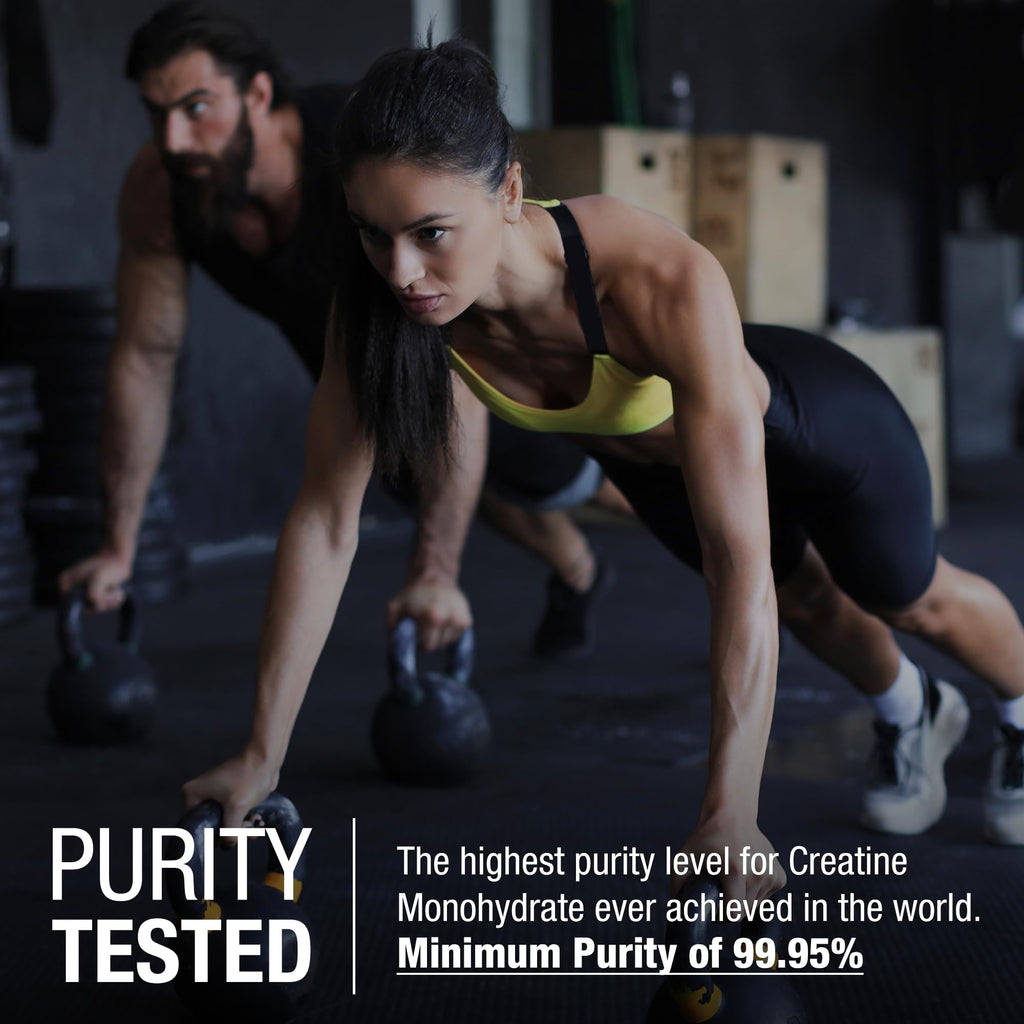 German Creatine - Micronized Creatine Monohydrate Powder, 99.99% Pure Creapure for Muscle Growth, Strength & Performance, Supports Muscle Recovery, 3rd Party Tested, Unflavored - 270g (54 Servings) - FENGGESTORE20