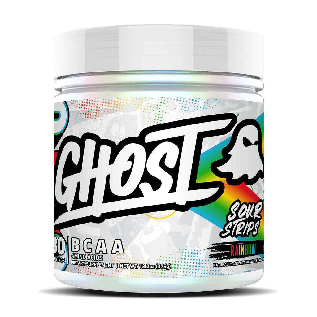 GHOST BCAA Powder Amino Acids Supplement, Sour Strips - 30 Servings - Sugar-Free Intra, Post & Pre Workout Amino Powder - FENGGESTORE20