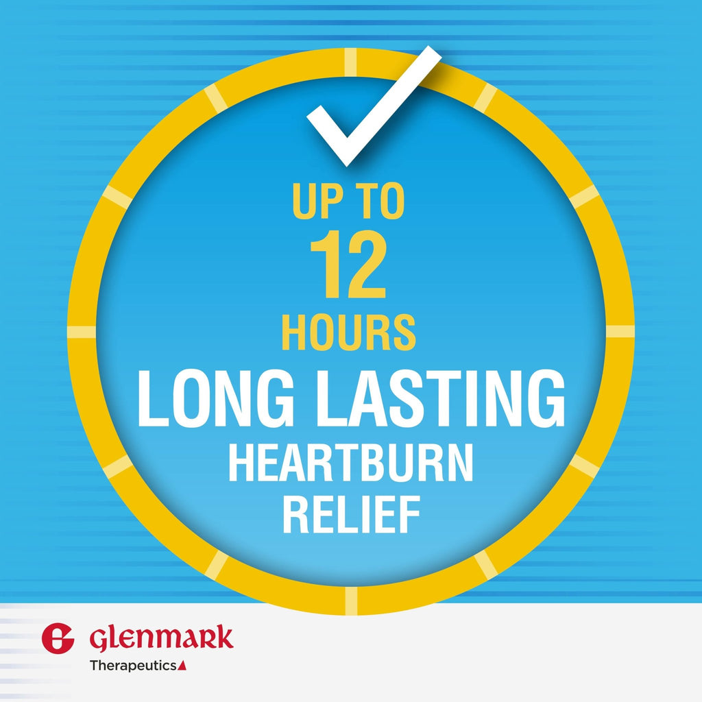Glenmark Maximum Strength Famotidine Tablets, 20 mg, Acid Reducer for Heartburn Relief, 200 Count - FENGGESTORE20