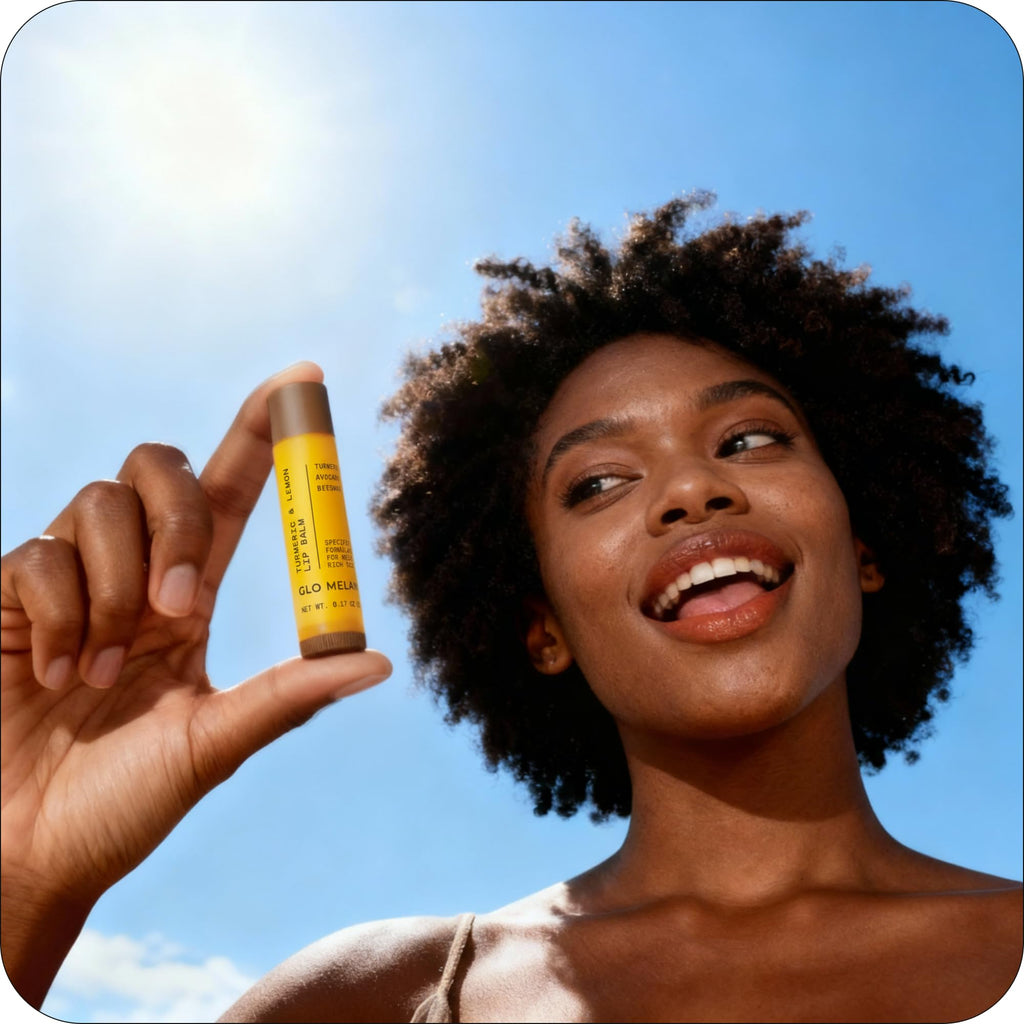 Glo Melanin All Natural Lemon and Turmeric Lip Balm - Natural Lip Balm Illuminate Your Smile - FENGGESTORE20