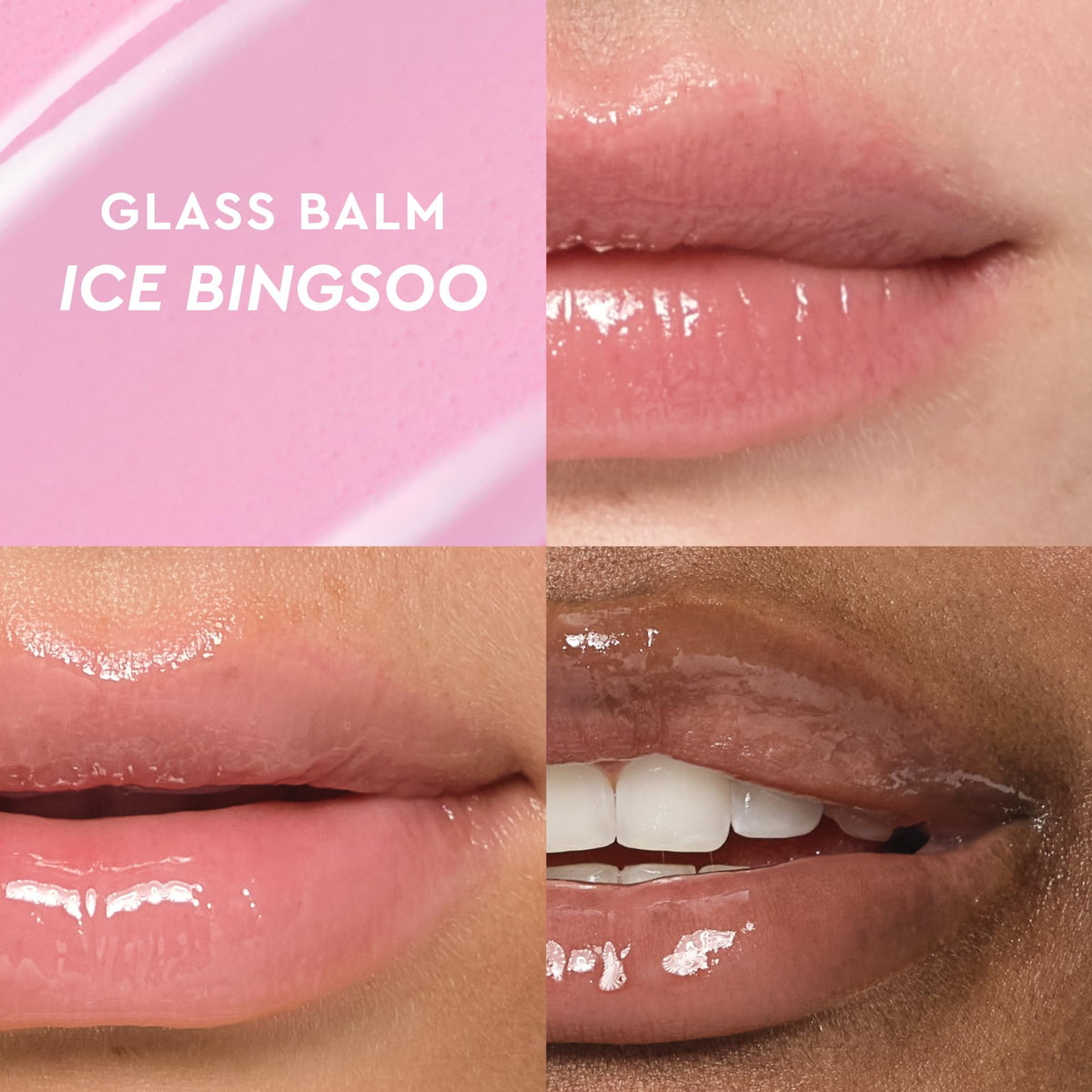 Glow Recipe Glass Balm Lip Treatment - 12Hr Hydrating Lip Balm & Moisturizer with Hyaluronic Acid to Smooth, Plump & Protect from Dryness, High Shine Finish - Clear Tint, Ice Bingsoo (15 ml) - FENGGESTORE20