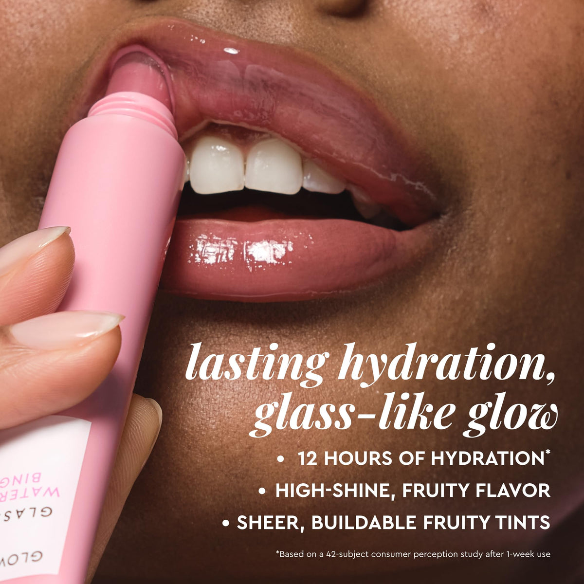 Glow Recipe Glass Balm Lip Treatment - 12Hr Hydrating Lip Balm & Moisturizer with Hyaluronic Acid to Smooth, Plump & Protect from Dryness, High Shine Finish - Clear Tint, Ice Bingsoo (15 ml) - FENGGESTORE20