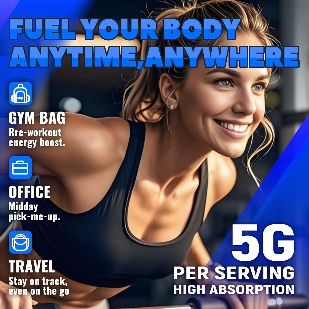 GlucoBio Creatine Monohydrate Gummies (5g) – Pre-Workout Energy & Muscle Growth Support for Men & Women - FENGGESTORE20