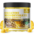 GlucoBio Creatine Monohydrate Gummies (5g) – Pre-Workout Energy & Muscle Growth Support for Men & Women | Pineapple Electrolyte Gummies (135 Count) - FENGGESTORE20