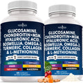 Glucosamine Chondroitin, MSM, Turmeric Curcumin, Collagen, Hyaluronic Acid, Omega 3 – Health Supplement for Men & Women – 240 Count - FENGGESTORE20