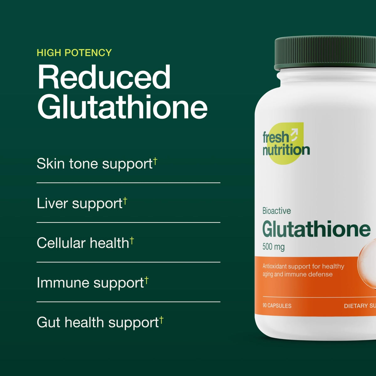 Glutathione Supplement Capsule - Strongest DNA Verified Glutathione Reduced - Vegan Friendly, Non GMO, Gluten & Soy Free - FENGGESTORE20