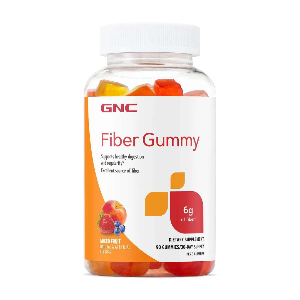 GNC Fiber 6g Gummy | Supports Healthy Digestion & Regularity | Mixed Fruit | 90 Count - FENGGESTORE20