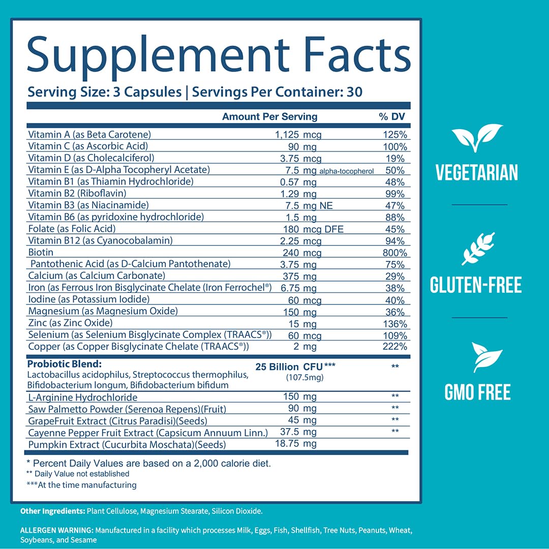 GOBIOTIX Multivitamin with Probiotics and Digestive Enzymes - 25 Billion CFU - Digestive Health, Probiotics - FENGGESTORE20