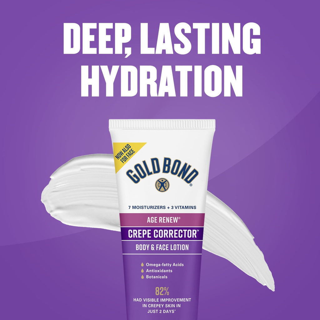 Gold Bond Age Renew Day & Night Duo Lotion Set for Body & Face, Crepe Corrector & Retinol Overnight Lotion - FENGGESTORE20