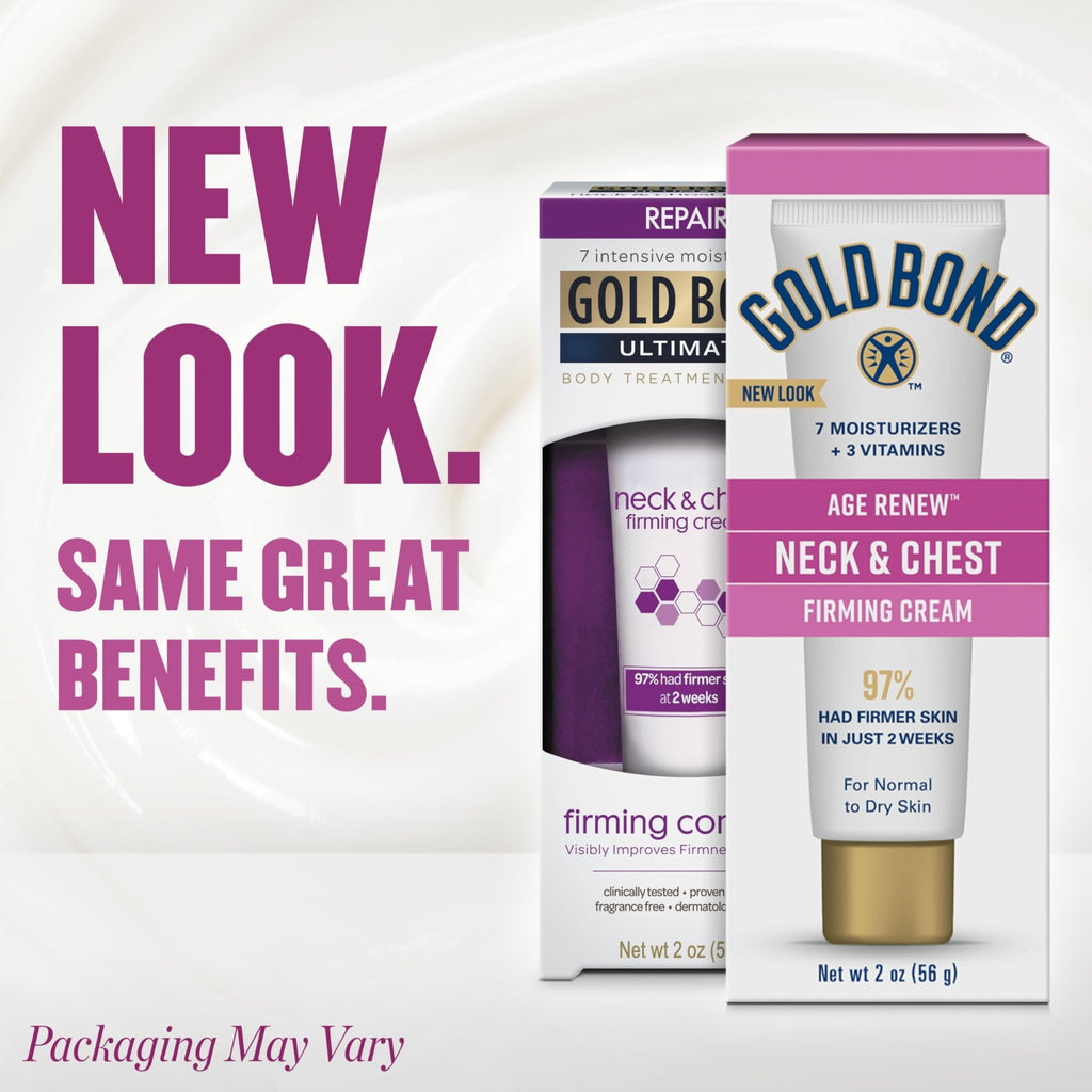 Gold Bond Age Renew Neck & Chest Firming Age Renew Cream, 2 oz., Clinically Tested Skin Firming Cream - FENGGESTORE20