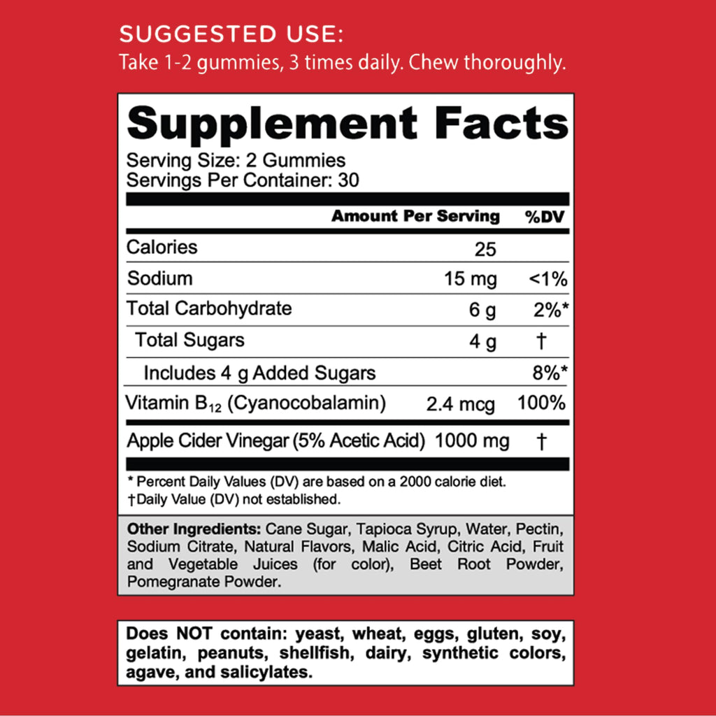 Goli Apple Cider Vinegar Gummies - Worlds First ACV Gummy with Vitamin B12, Beetroot & Pomegranate - FENGGESTORE20
