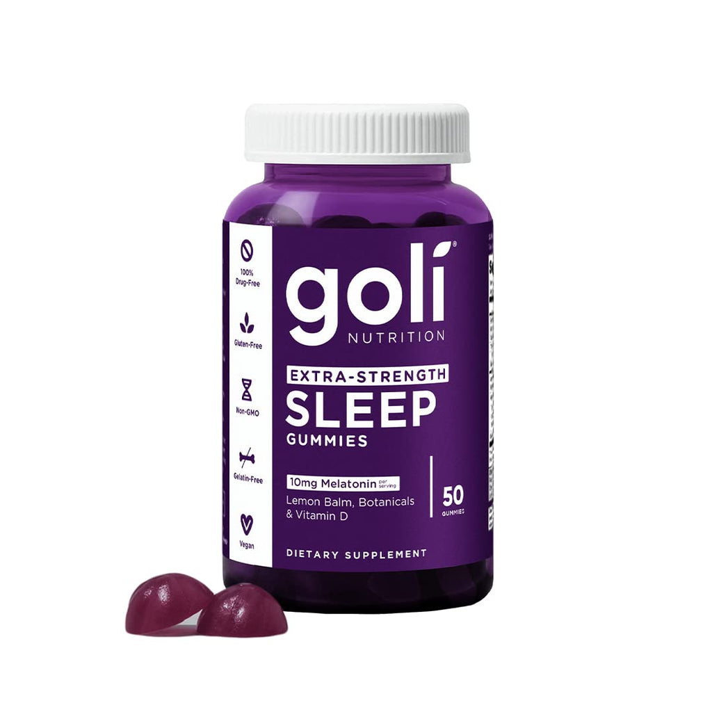 Goli Nutritional Supplement, Extra Strength Sleep Gummy 10mg Melatonin - 1 Pack 50 Count - Gluten-Free, Vegan, Non-GMO, and Gelatin-Free - FENGGESTORE20