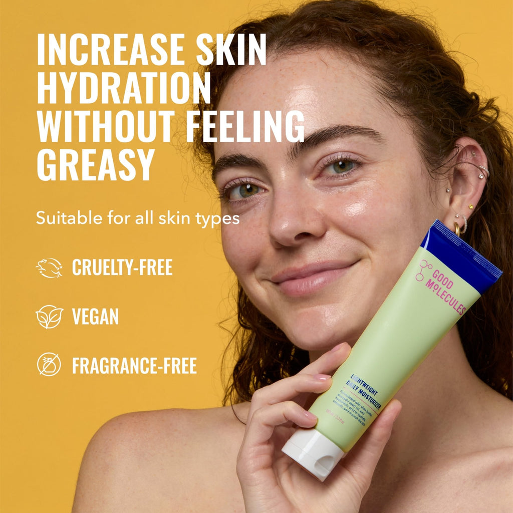 Good Molecules Lightweight Daily Moisturizer Face Cream – 100 ml / 3.38 fl oz - Non-Greasy Facial Moisturizer - FENGGESTORE20