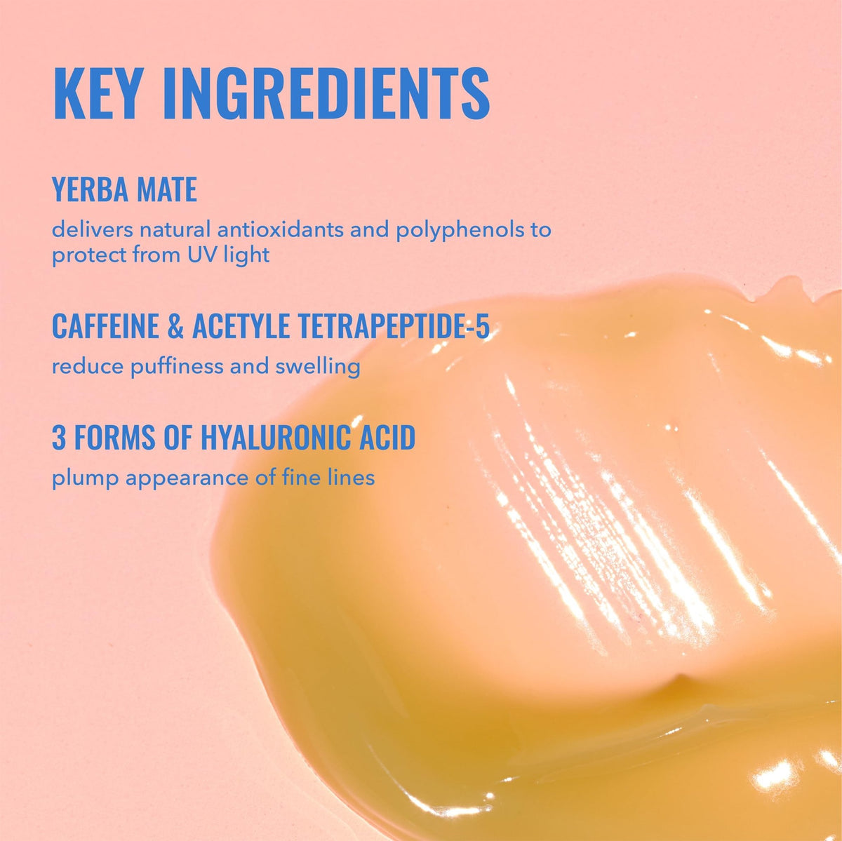 Good Molecules Yerba Mate Wake Up Eye Gel - Hydrating Under Eye Gel Cream with Hyaluronic Acid and Caffeine - FENGGESTORE20