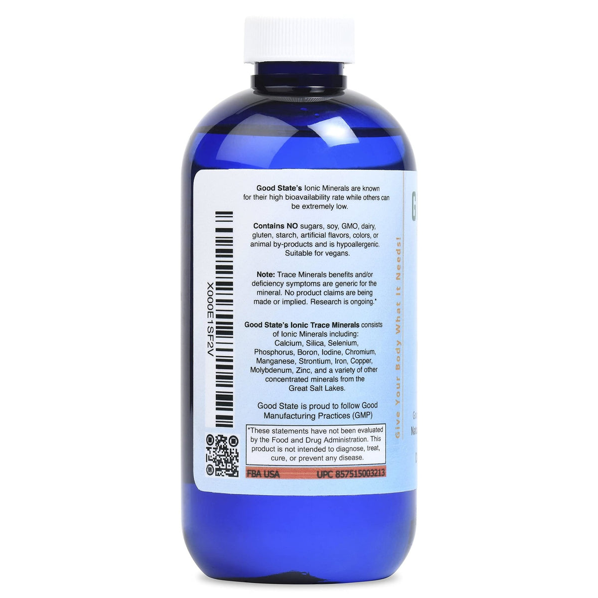 Good State Liquid Ionic Trace Minerals (96 servings at 125 mg - 8 fl oz) - FENGGESTORE20