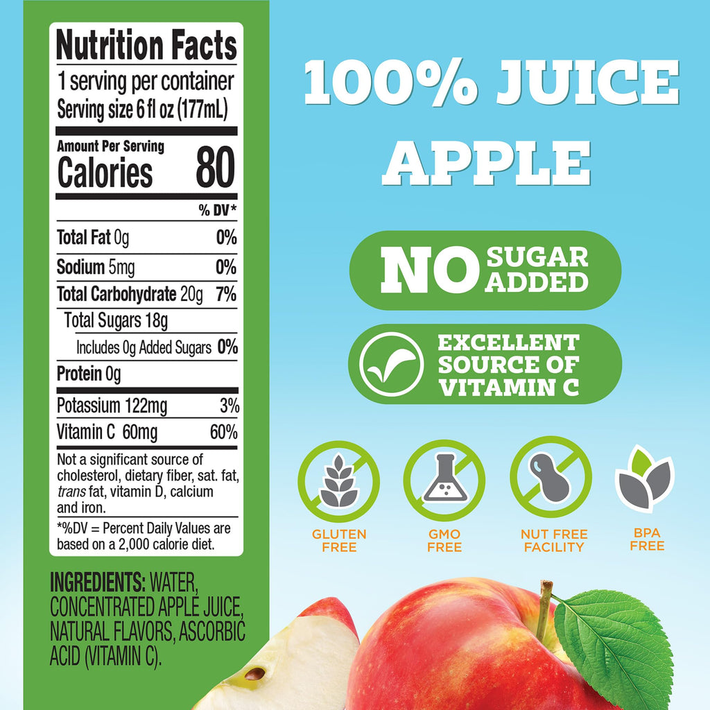 good2grow Apple Juice - 100% Juice Drinks for Kids, Fruit Juice No Sugar Added, 6 Fl Oz Juice Bottles with Spill-Proof PAW Patrol Character Tops (3 Pack) - FENGGESTORE20