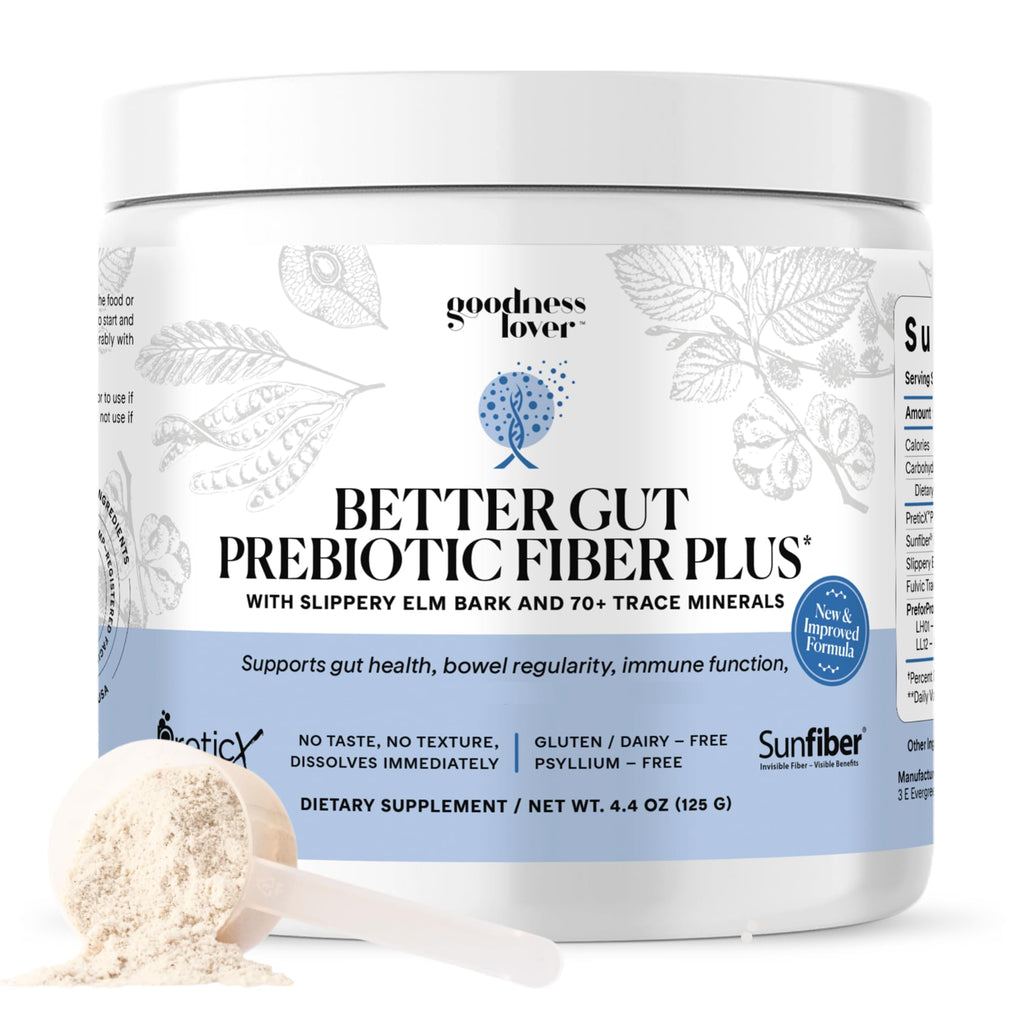 Goodness Lover Better Gut Prebiotic Fiber Plus, Digestive Health Supplement for Gut Health Support, Bloat Relief & Regularity Support, 30 Servings - FENGGESTORE20