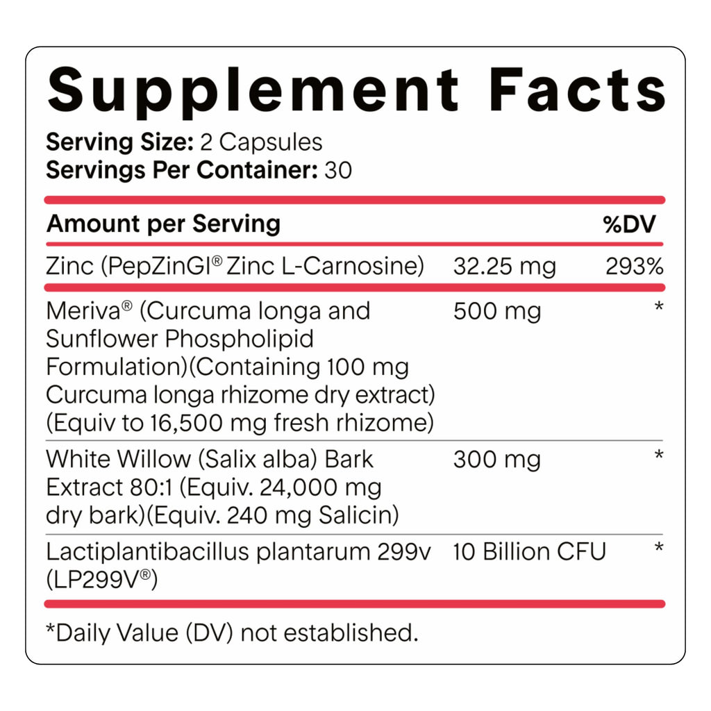 Goodness Lover Inflammation Pro, with 10 Billion CFU for Digestive Support, Curcumin, White Willow bark Extract, Zero fillers, Vegan, 30 Servings - FENGGESTORE20
