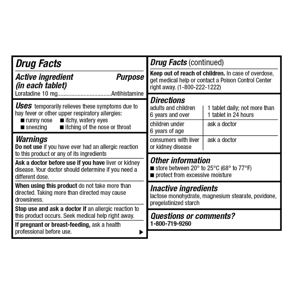 GoodSense Allergy Relief Loratadine Tablets 10 mg, Antihistamine, Allergy Medicine for 24 Hour Allergy Relief, 365 Count - FENGGESTORE20