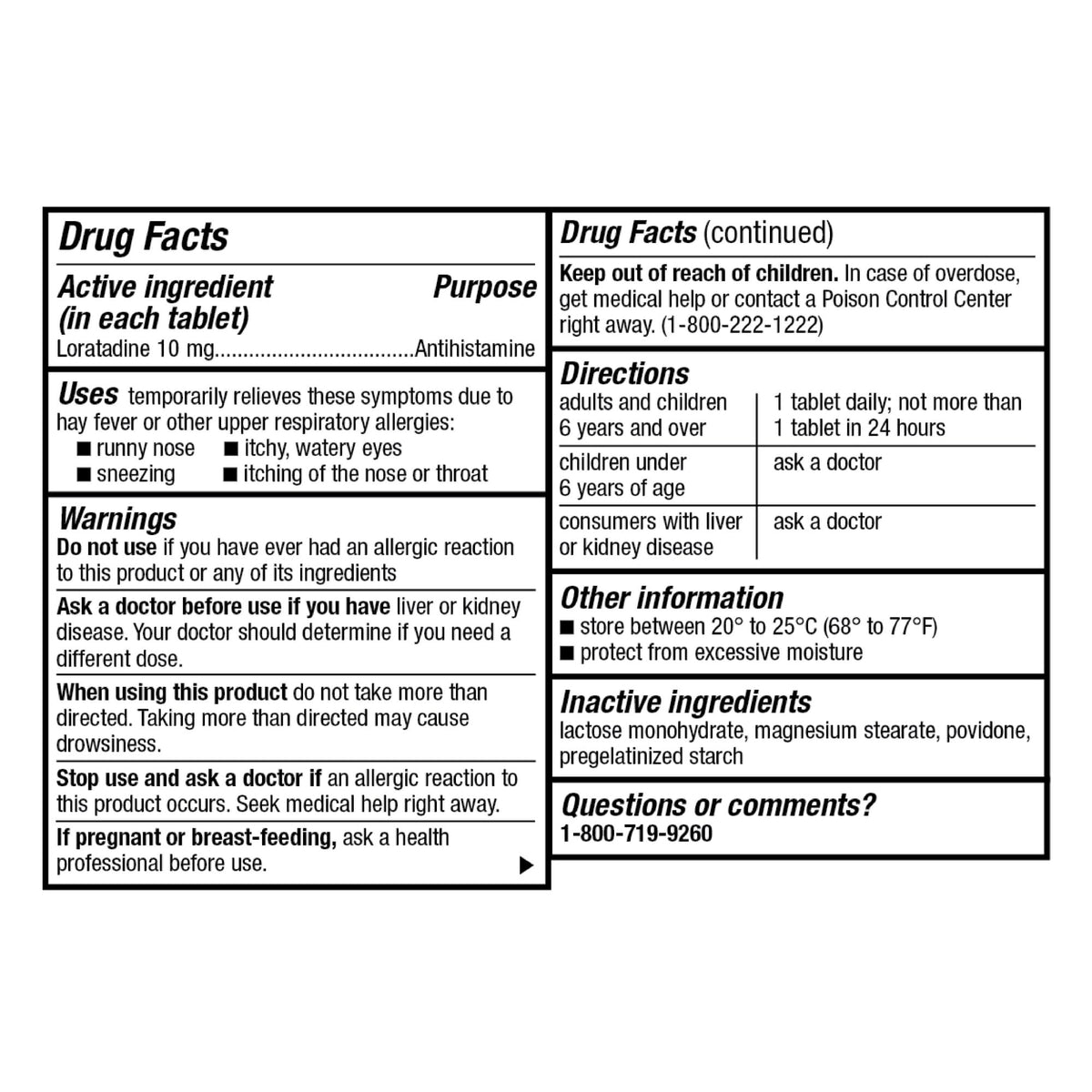 GoodSense Allergy Relief Loratadine Tablets 10 mg, Antihistamine, Allergy Medicine for 24 Hour Allergy Relief, 365 Count - FENGGESTORE20
