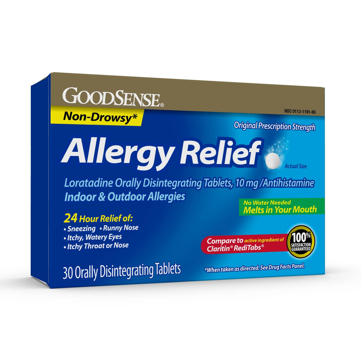 GoodSense Loratadine Orally Disintegrating Tablets, 10 mg, 24 Hour Allergy Tablets, 30 Count - FENGGESTORE20