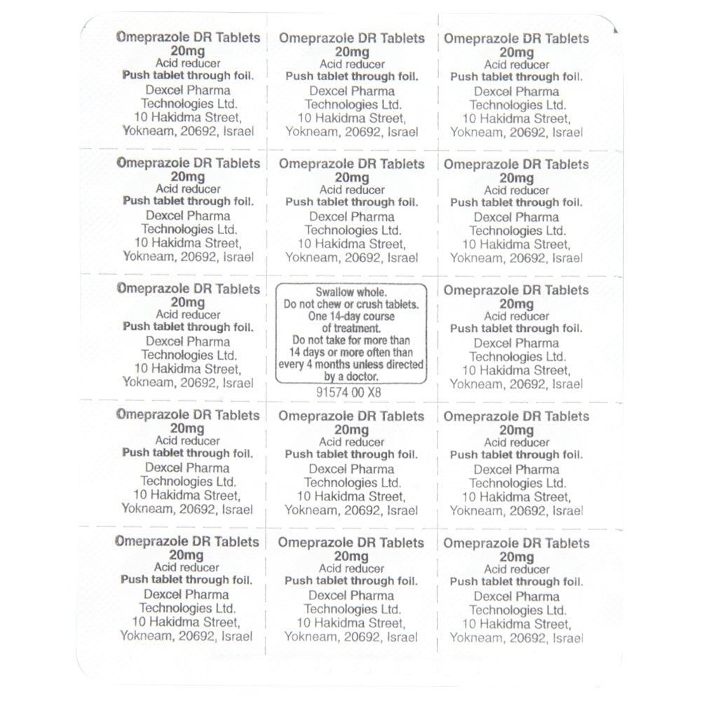 GoodSense Omeprazole Delayed Release Tablets, 20 mg, Acid Reducer for Heartburn, 42 Count - FENGGESTORE20