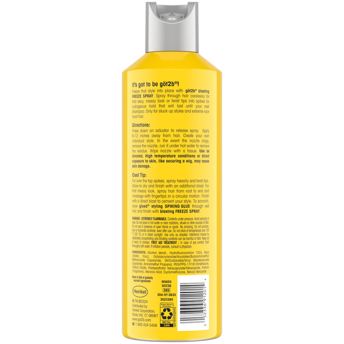 Got2b Glued Blasting Freeze Hairspray, 12 oz, Pack of 2 - FENGGESTORE20