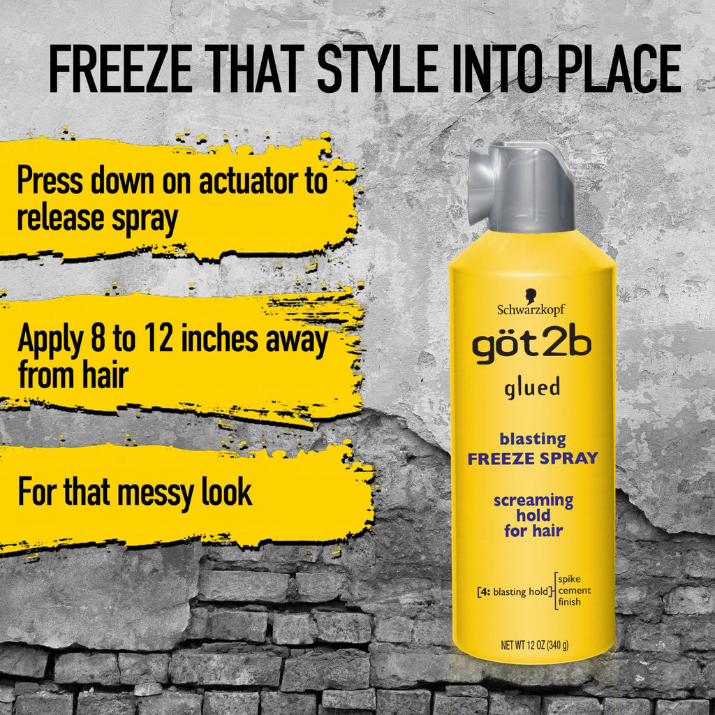 Got2b Glued Blasting Freeze Hairspray, 12 oz, Pack of 2 - FENGGESTORE20