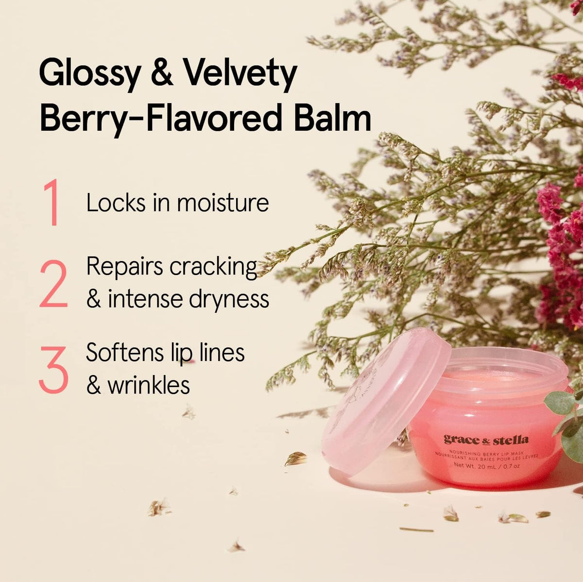 grace & stella Award Winning Lip Butter - Hydrating Lip Balm - Nourishing Lip Mask (1-pack) Travel Essentials, Travel Size Toiletries - FENGGESTORE20