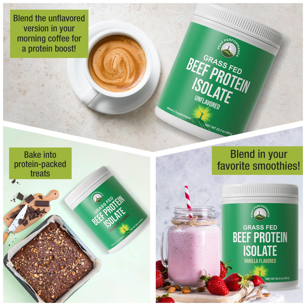 Grass Fed Beef Protein Powder - Lactose Free Great Tasting Beef Protein Isolate. Complete Animal Based Non Dairy Paleo Carnivore Supplement for Prime Muscle Building. No Whey. Unflavored - FENGGESTORE20