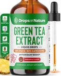 Green Tea 10:1 Extract 50% EGCG - Green Tea Liquid Drops - Vegan, 4X More Powerful Than Pills & Capsules - 2oz Antioxidant & Immune Supplement - FENGGESTORE20