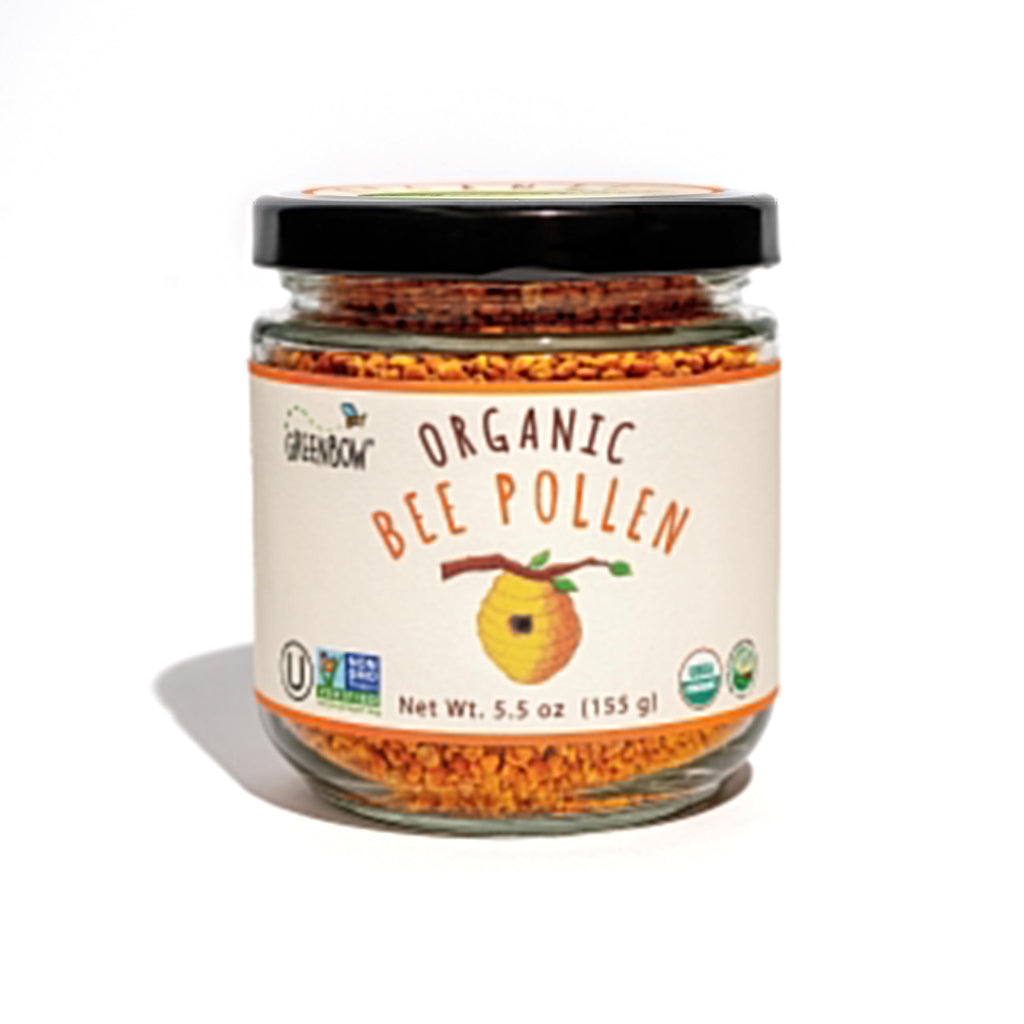 Greenbow Organic Bee Pollen - 100% USDA Certified Organic, Non-GMO, Halal, Kosher Certified, Pure & Natural Bee Pollen - Superfood Packed with Proteins - FENGGESTORE20
