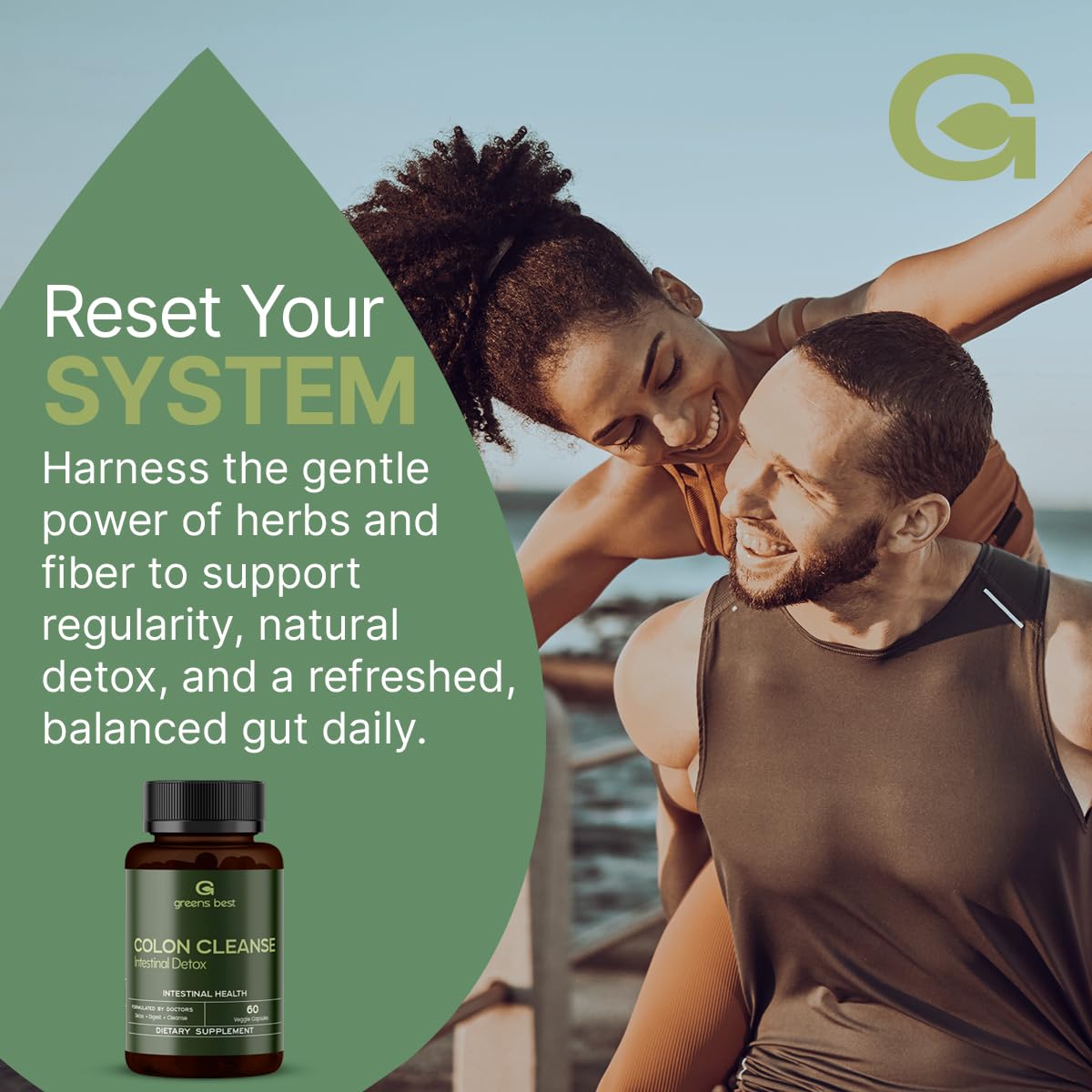 GREEN'S BEST Colon Cleanse Capsules – Advanced Digestive Support & Natural Detox – with Probiotics, Senna, Aloe Ferox & Fiber - FENGGESTORE20