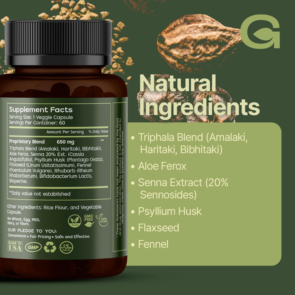 GREEN'S BEST Colon Cleanse Capsules – Advanced Digestive Support & Natural Detox – with Probiotics, Senna, Aloe Ferox & Fiber - FENGGESTORE20