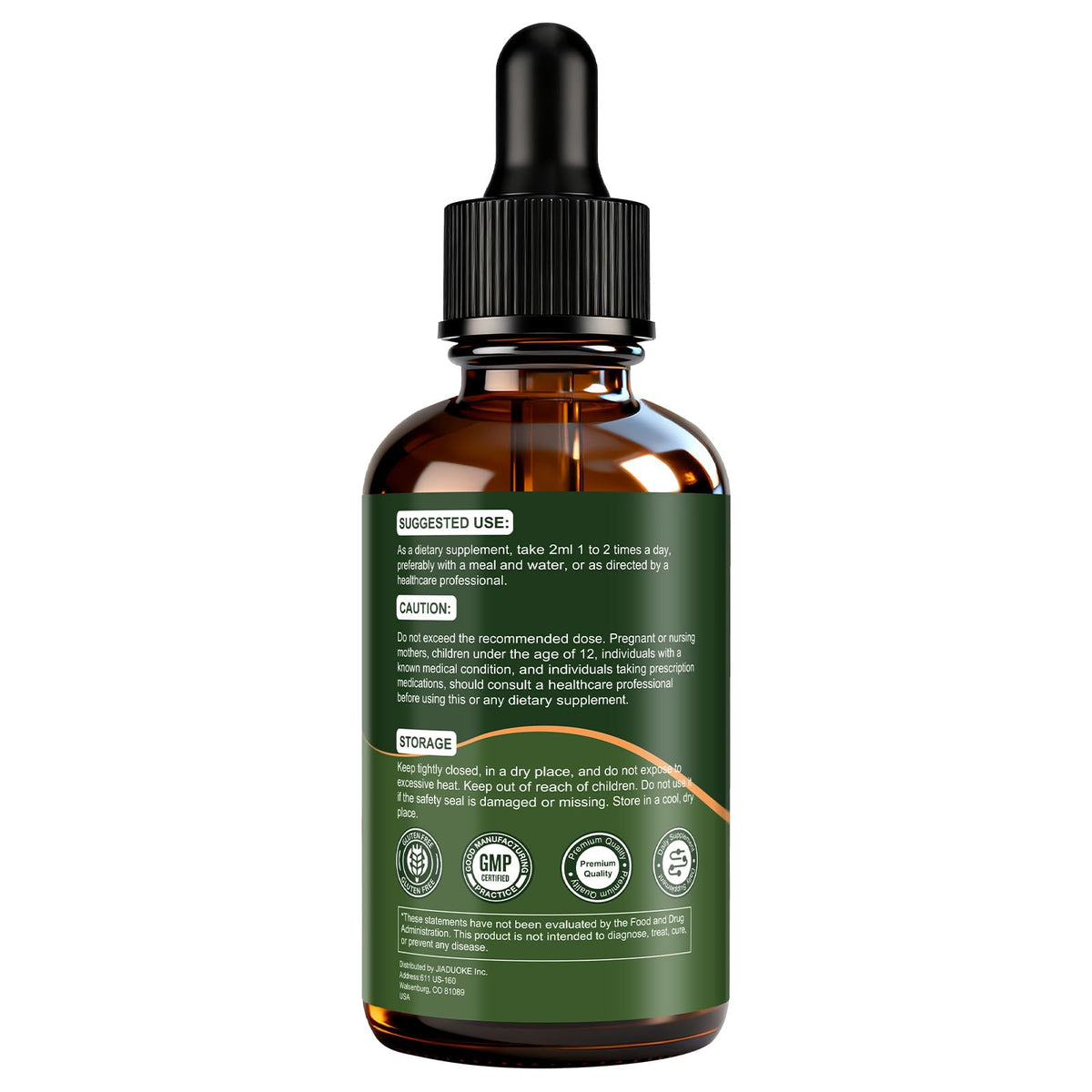 GrthNutr Black Walnut Wormwood Clove Tinture Cleanse for Humans - Gut Detox & Intestinal Health Digestive Support with Pumpkin, Oregano, Garlic Bulb - FENGGESTORE20