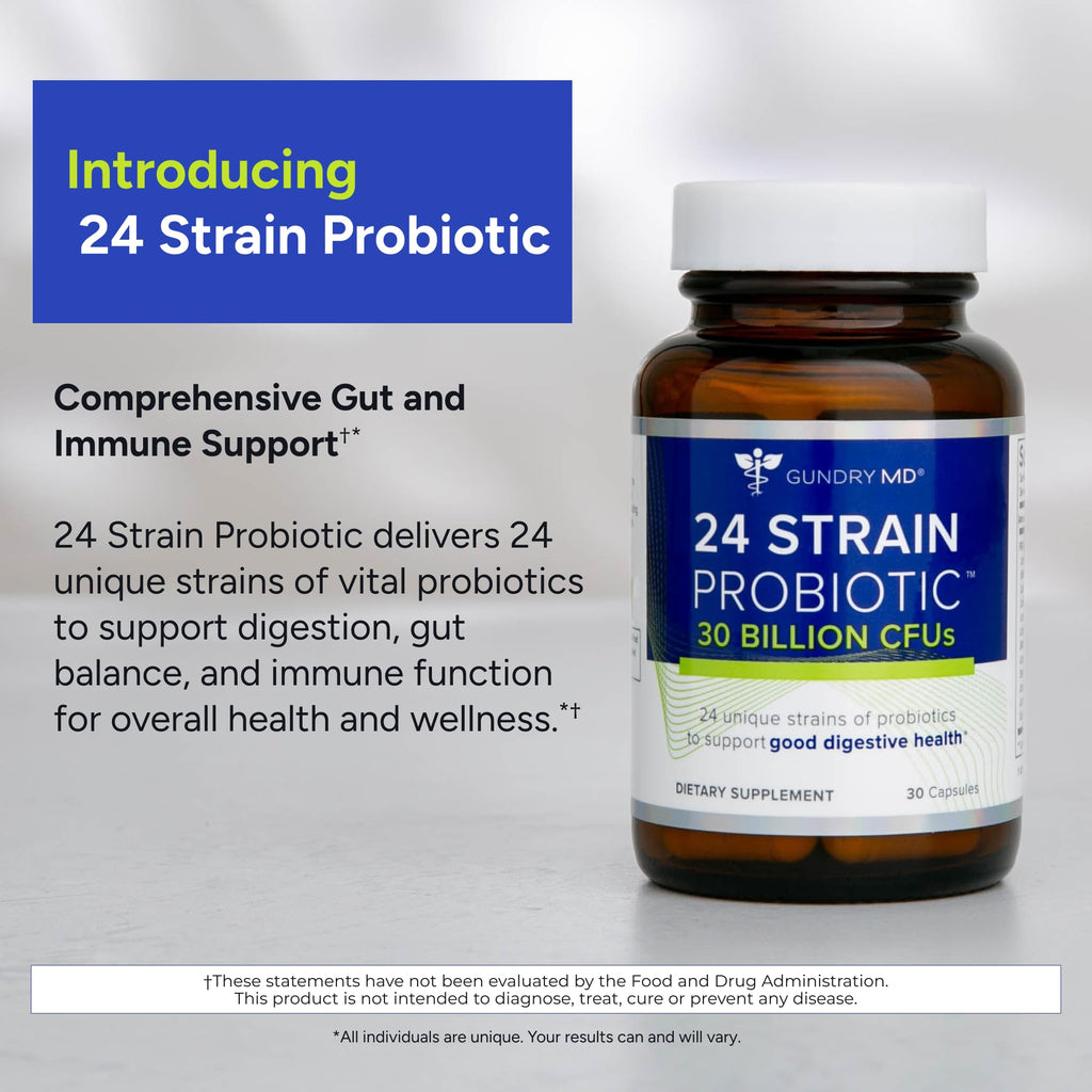 Gundry MD® 24 Strain Probiotic with 30 Billion CFUs, 30 Count - FENGGESTORE20