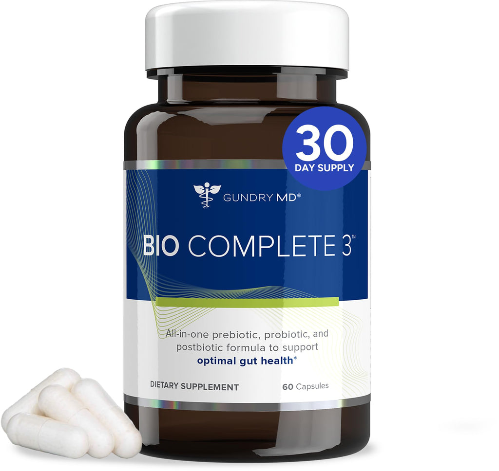 Gundry MD® Bio Complete 3, 3-in-1 Probiotics for Gut Health, Probiotic Supplements for Digestion, Supplement Supporting Bloating, Gas, Food Cravings - FENGGESTORE20