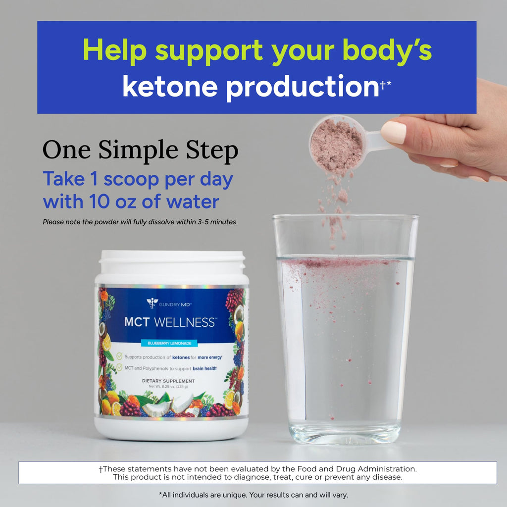 Gundry MD MCT Wellness Powder to Support Energy, Ketone Production and Brain Health, Keto Friendly, Sugar Free - FENGGESTORE20